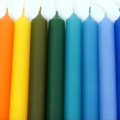 !09 НАБОР 9 ШТУК- Свеча " Кононическая" 240 мл., голубая