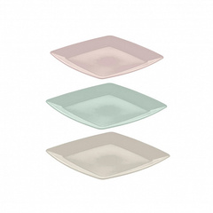 Тарелка десертная SERVICE 20.5см квадратная микс цветов