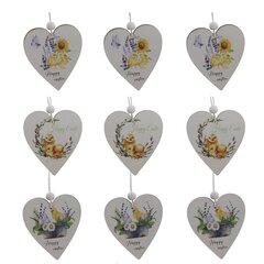 Набор из 9-ти изделий декоративных подвесных "Сердце" (5*0,5*6), L19,5 W6,5 H2 см