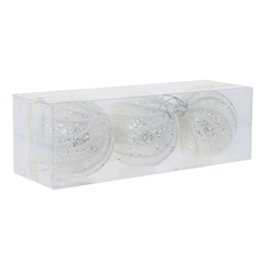 Набор из 3шт Украшение новогоднее "Шар", D 8 см, L23,5 W8 H8 см