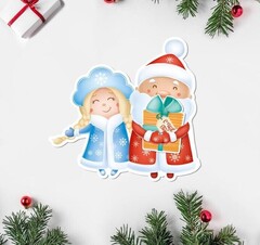 !09 Открытка поздравительная (10 штук) «С Новым Годом!» 7 × 9 см.