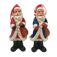 Фигурка декоративная подвесная "Дед Мороз", L5,5 W4,5 H11 см, 2в.