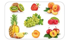 !09 Подстановочная салфетка, набор 3 штуки, "Фрукты" размер 26 х 41 см.