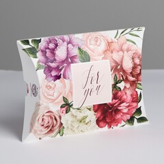 !Коробка складная фигурная 5 штук «Цветочная нежность», 11 × 8 × 2 см