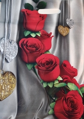 !Пакет "Цветы страсти" (10 шт), полиэтиленовый с вырубной ручкой, 60 мкм , 38 х 45 см