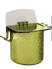 !09 Набор для ванной из 2-х предметов "Fresh Code": Стакан для ванной + мыльница, на липкой основе, цвет хакки