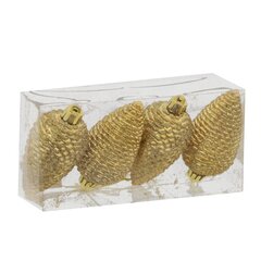 Набор из 4шт Украшение новогоднее "Шишка", L17 W5 H8,5 см