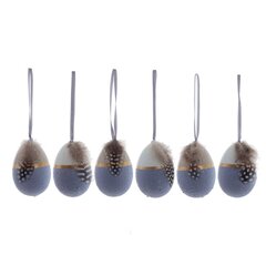Набор из 6-ти изделий декоративных подвесных "Яйцо" (4*6), L14 W4,5 H14 см