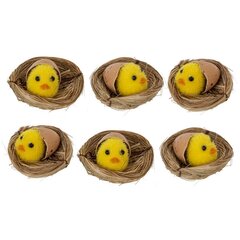 Набор из 6 изделий декоративных "Гнездо пасхальное", L16 W10 H3 см