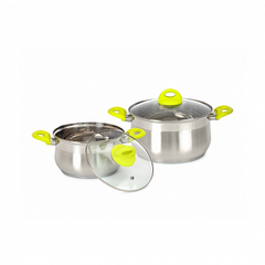 Набор кастрюль с крышкой GLORY 4 пр.: 3.5л  6.0л