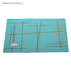 !09 Салфетка под горячее Клетка , 30/43 см. цвет бирюзовый