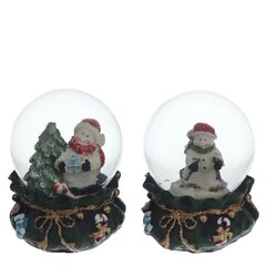 Фигурка декоративная "Снеговик" в стекл шаре, L6 W6 H8,5 см, 2в.
