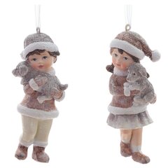 Изделие декоративное подвесное "Мальчик/Девочка", L4,5 W4 H10 см, 2в.