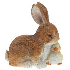 Фигурка декоративная "Заяц с утенком", L9 W6 H11 см