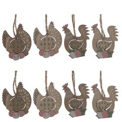 Набор из 8-ми изделий декоративных подвесных "Курица/Петух" (4,5*0,5*6), L12,5 W12,5 H1,5 см