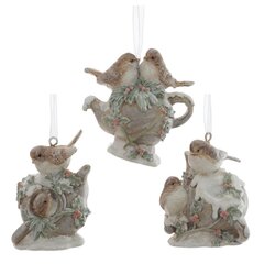 Фигурка декоративная подвесная "Птички", L5 W4 H6,5 см, 3в.