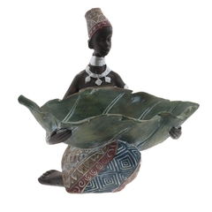 Фигурка декоративная "Африканка", Д14,5 Ш9,5 В14 см