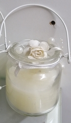 !09 Свеча ароматизированная в баночке-подвес цвет белый ваниль