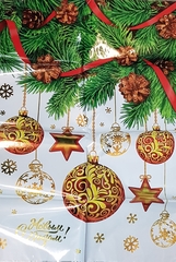 !Пакет подарочный новогодний  2 шт. "Праздничные шары" 24*31 см, клеев. край