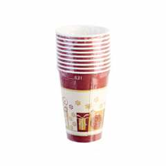 НГ Стаканы бумажные 0.2л 10шт РОЖДЕСТВЕНСКИЕ СИМВОЛЫ