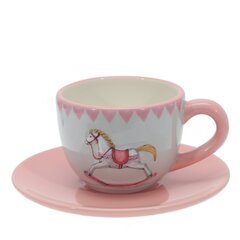 Набор чашка с блюдцем "Лошадка", 250 мл, L15 W15 H8 см
