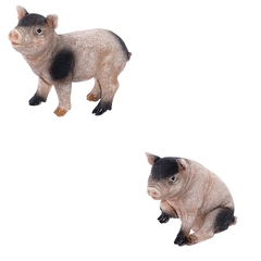 Фигурка декоративная "Свинка", Д11,7 Ш7 В8см, 2в