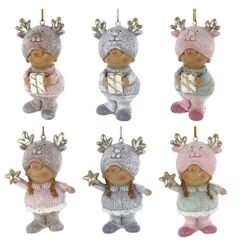 Фигурка декоративная "Дети", L4,5 W3,5 H8 см, 6в.