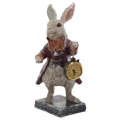 Фигурка декоративная "Кролик" с часами (LR44x1), L15 W15 H30 см
