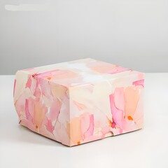 !Упаковка на 4 капкейка  - 2 штуки "Цветы", без окна, 16 х 16 х 10 см