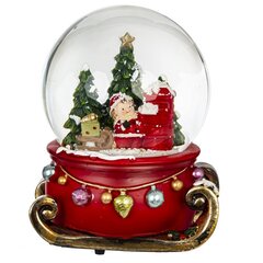 Фигурка декоративная "Рождество" в стекл шаре (ключ, муз), L11 W10 H14 см