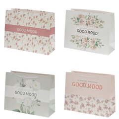 Пакет подарочный L (бумага 250г/м2, блок 12шт), L42 W15 H33 см, 4в.