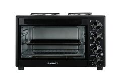 Мини-печь с плитой Kraft KFC-MOHP 380 HBL  38л 1600вт черный