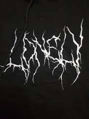 !09 Худи c карманами с капюшоном с принтом "Молния" Размер L