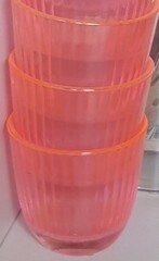 !09 Подсвечник 3 штуки "Балтика" 7х7 см, 140 мл.внутреннее рифление цвет розовый