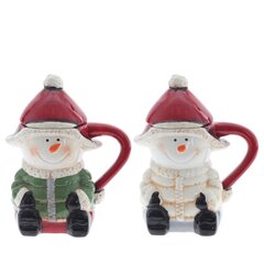 Кружка с крышкой "Снеговик", 500 мл, L14 W10 H17 см, 2в.