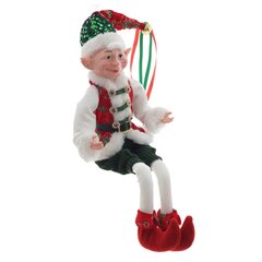 Игрушка набивная подвесная "Эльф", L17 W9,5 H51 см (полка 25 см.)