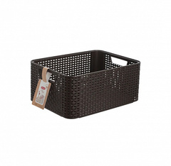 Корзина универсальная RATTAN STYLE BOX M темно-коричневая
