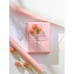 !Бумага перламутровая 2 листа розовая, 0,5 х 0,7 м.