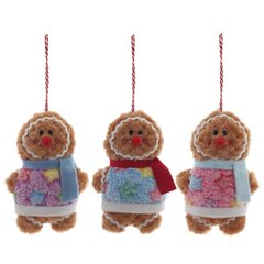 Игрушка набивная подвесная "Пряничный человечек", L9,5 W5,5 H15 см, 3в.