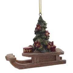 Изделие декоративное подвесное "Сани", L7 W3 H6,5 см