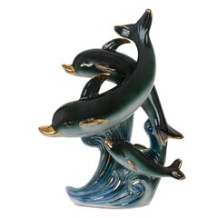 Фигурка декоративная "Дельфины", L16 W8 H22 см