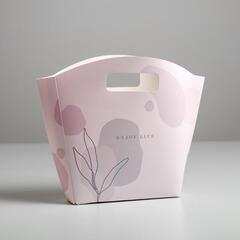 !09 НАБОР ИЗ 10 ПАКЕТОВ - Пакет подарочный Enjoy life, 23 × 22 × 6 см. цвет розовый с рисунком