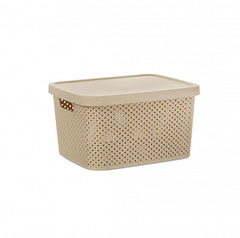 Ящик для хранения DIAMOND латте 7л с крышкой