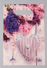 !09 Комплект из 25 штук, 20x30 см., 30 мкм., ручка вырубная :Пакет "Гиацинты", 5 штук полиэтиленовый +  Пакет "Праздничные шары", 15 штук полиэтиленовый + Пакет "Лирика", 5 штук полиэтиленовый