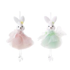 Изделие декоративное подвесное "Зайка" (блок 6шт), L9 W4,5 H19 см, 2в.