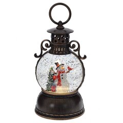 Изделие декоративное "Фонарь" (подсвет, муз, вьюга, 3хААА н/п +USB), D 10 см, L11 W11 H24 см