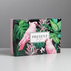 !Коробка складная 2 штуки «Тропики», 21 × 15 × 7 см