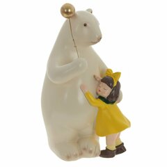 Фигурка декоративная "Девочка с медведем", Д12 Ш13 В21 см