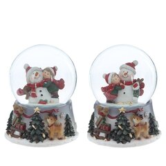 Фигурка декоративная "Снеговик" в стекл шаре, L7 W7 H8,5 см, 2в.