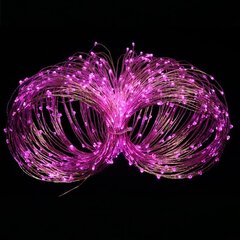 Электрогирлянда уличная, L5200 W0,2 H0,2 см (500 розовых LED ламп 6W, шнур прозр, IP44)